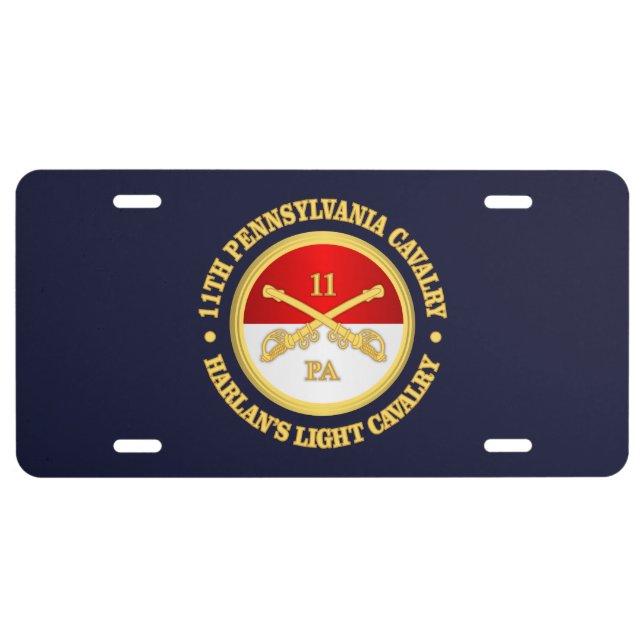 11 PA Cavalry License Plate (Front)