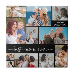  11 Photo Collage Best Mom Ever  Ceramic Tile