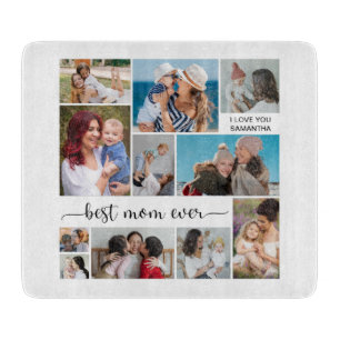   11 Photo Collage Best Mom Ever Cutting Board