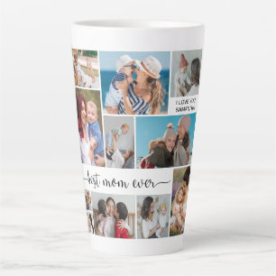 11 Photo Collage Best Mom Ever Latte Mug