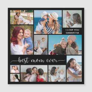 11 Photo Collage Best Mom Ever Magnetic Card
