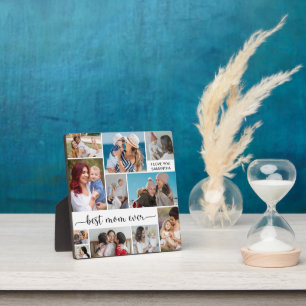11 Photo Collage Best Mom Ever Plaque