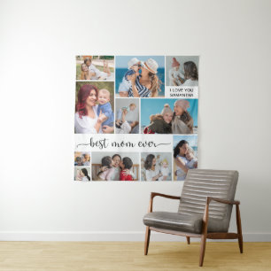 11 Photo Collage Best Mom Ever Tapestry