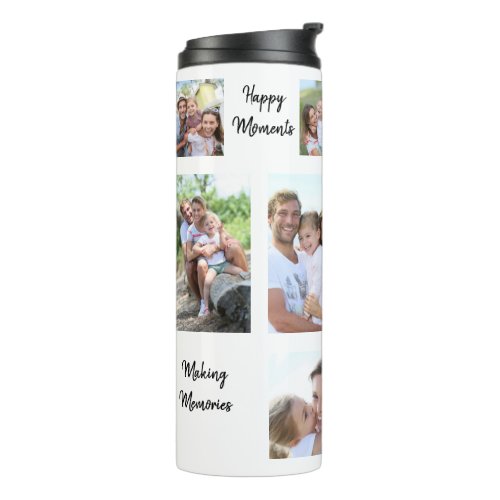 11 Photo Collage Family Happy Memory Quotes White Thermal Tumbler