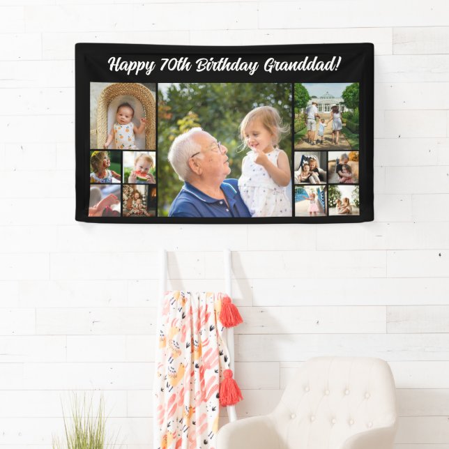 11 Photo Collage happy birthday banner family pics (Insitu)
