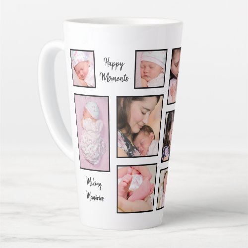 11 Photo Collage Happy Moments Making Memories Latte Mug