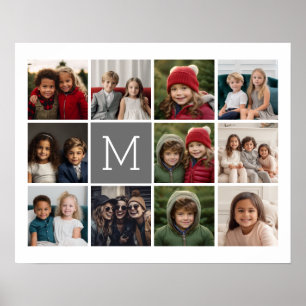 11 Photo Collage industrial box monogram Poster