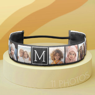 11 Photo Collage - Minimal Grid with Text Athletic Headband