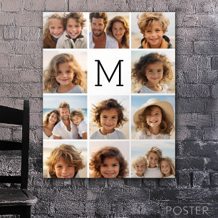 11 Photo Collage - Minimal Grid with Text Poster