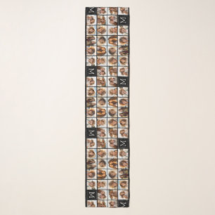 11 Photo Collage - Minimal Grid with Text Scarf