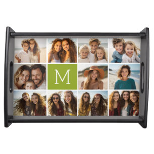 11 Photo Collage - Minimal Grid with Text Serving Tray
