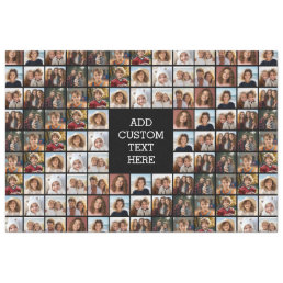 11 Photo Collage Pattern - Custom Monogram Tissue Paper