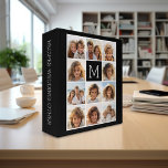 11 Photo Instagram Collage Custom Black Monogram 3 Ring Binder<br><div class="desc">Add square photos to create a unique and personal gift. A fun way to make a trendy keepsake. If you need to adjust the pictures,  click on the customize tool to make changes.</div>