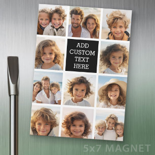 11 Photo Instagram Collage with Black - Magnet
