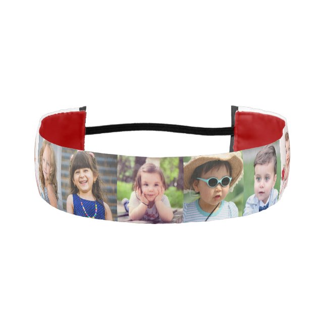 11 Photo Template Personalized  Wrist Keychain Athletic Headband (Front)
