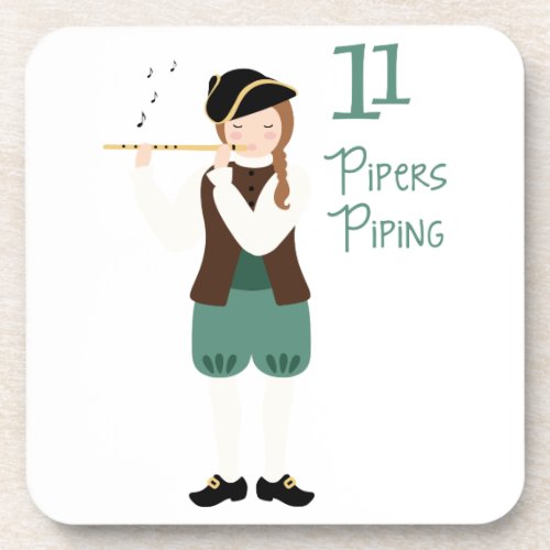 11 Pipers Piping Beverage Coaster