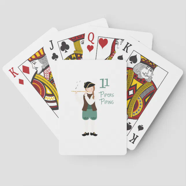 11 Pipers Piping Playing Cards Zazzle