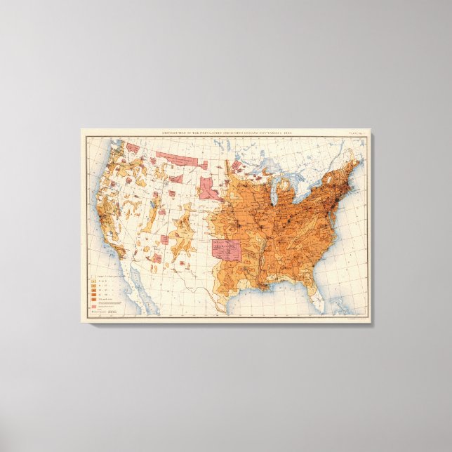 11 Population 1880 Canvas Print (Front)