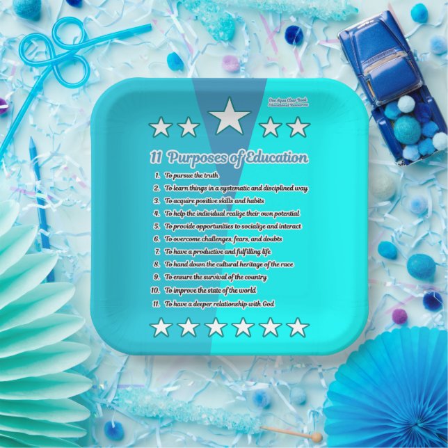 11 Purposes of Education Paper Plates (Party)