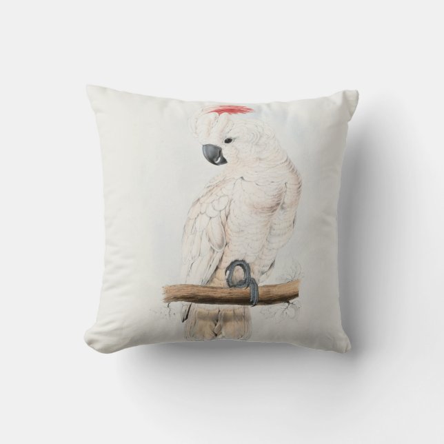 #11-Salmon-crested cockatoo Throw Pillow (Front)