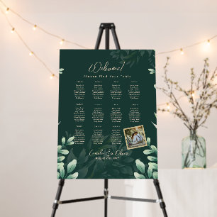 11 Table Greenery PHOTO Seating Chart Welcome Foam Board
