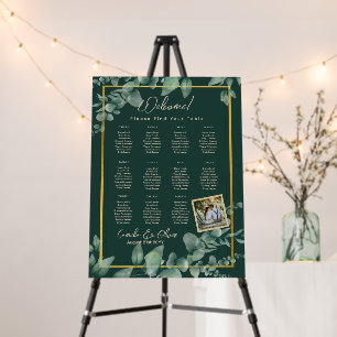 11 Table Greenery PHOTO Seating Chart Welcome Foam Board