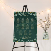 11 Table Wedding Seating Chart Greenery Eucalyptus