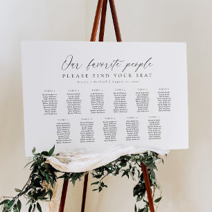 11 Tables Our Favorite People Seating Chart Plan Foam Board