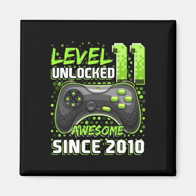 11 Unlocked Awesome 2010 Video Game 11th Birthday  Magnet (Front)