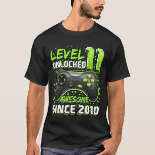 11 Unlocked Awesome 2010 Video Game 11th Birthday T-Shirt