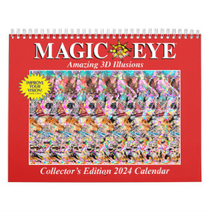 11" wide 2024 USA Magic Eye Calendar