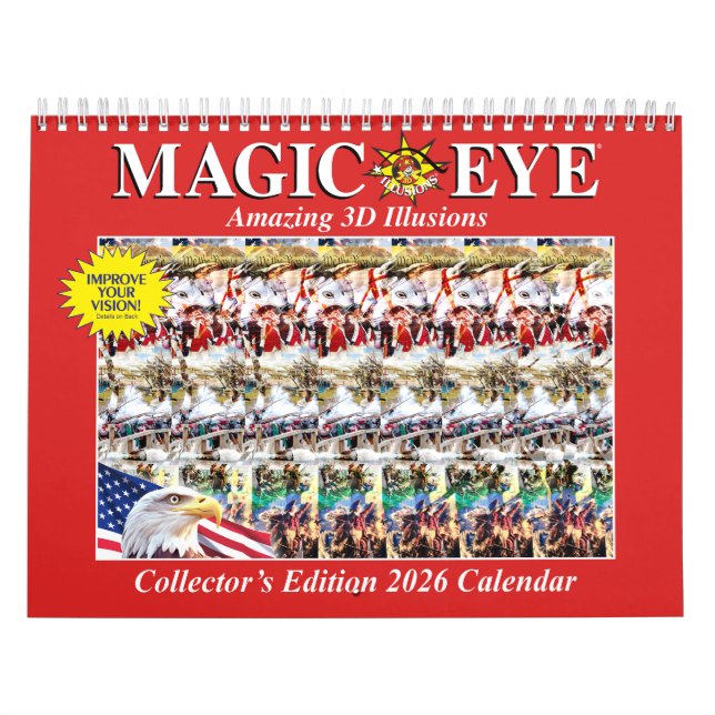 11" wide 2026 USA Magic Eye Calendar (Cover)