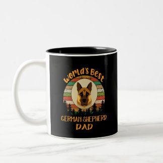 11 World's Best German Shepherd Dad Two-Tone Coffee Mug