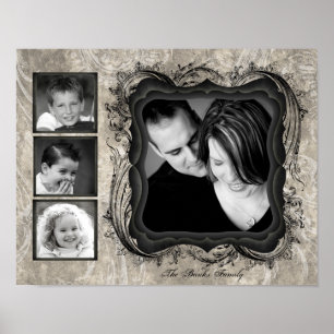 11"x14" 4 Slot Family Collage Montage Timeless Poster