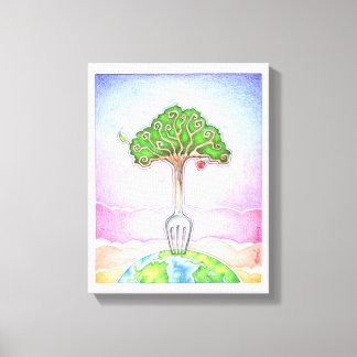 11"x14" CANVAS PRINT - FOOD FOR LIFE, SUSTAINABLE