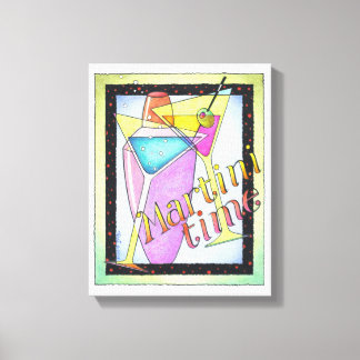 11"x14" CANVAS PRINT - MARTINI TIME, Cocktails