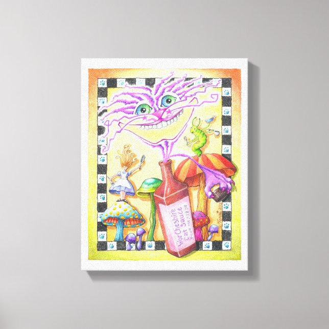 11"X14" CANVAS PRINT - WorCHESHIRE CAT (Front)