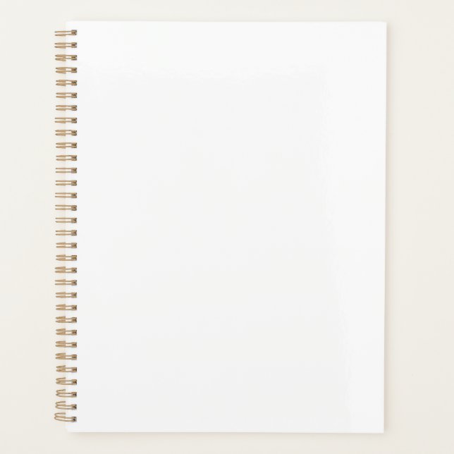 11"x8.5" Gold Spiral Soft Cover Notebook Notepad (Front)
