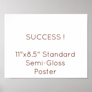11"x8.5" Standard Semi-Gloss Poster