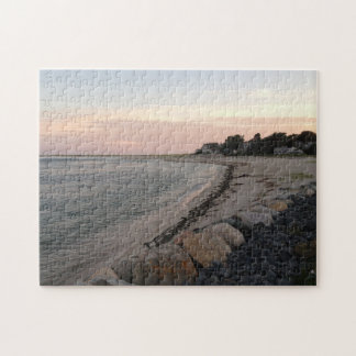 11" x 14", 252 pieces. Dusk on a relaxing beach Ji Jigsaw Puzzle