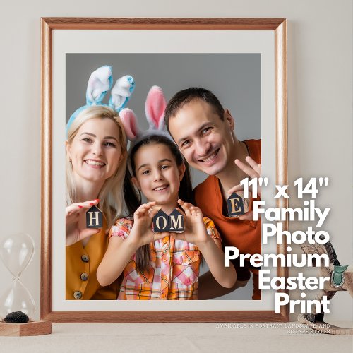 11 x 14 Family Photo Premium Easter Satin Print