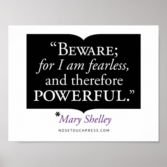 11" x 8.5", Mary Shelley Quote Poster (Matte) (Front)