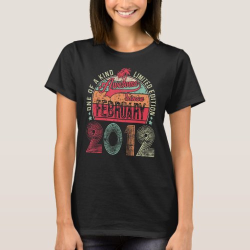 11 Year Old Awesome Since February 2012 11th Birth T_Shirt