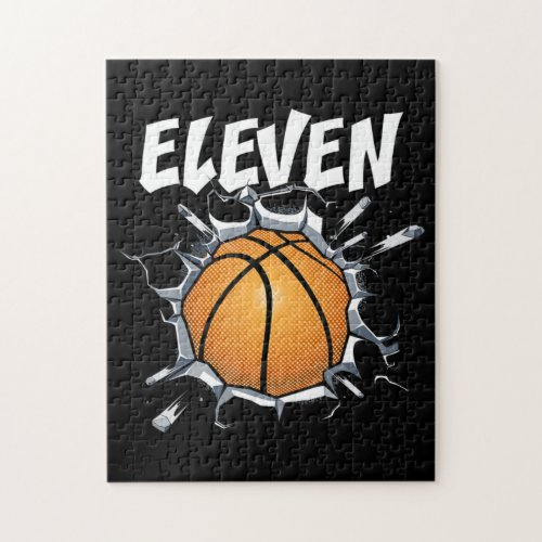 11 Year Old Basketball Birthday Party 11th Boy Jigsaw Puzzle