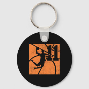 11 Year Old Basketball Dunk 11th Birthday Party Th Keychain