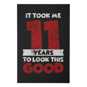 11 Year Old Bday Took Me Look Good 11th Birthday Faux Canvas Print