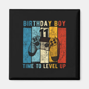 11 Year Old Birthday Boy 11 Time To Level Up 11th Magnet
