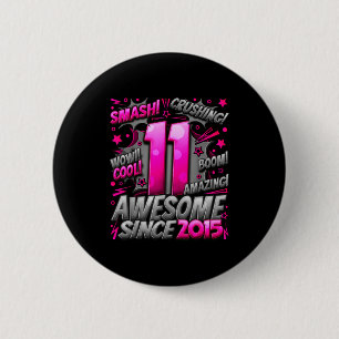 11 Year Old For Boys 11th Birthday Boy 11 Year Old Button