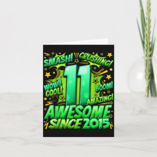 11 Year Old For Boys 11th Birthday Boy 11 Year Old Card