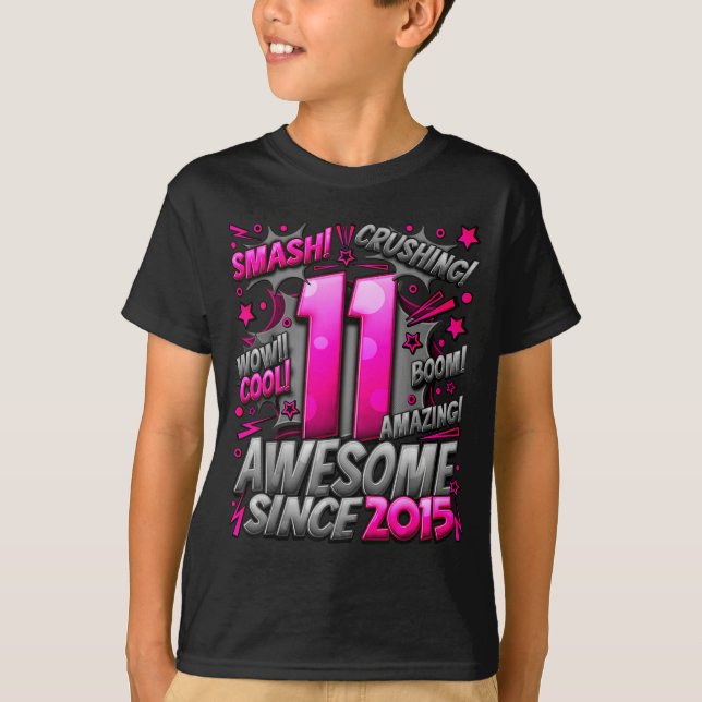 11 Year Old For Boys 11th Birthday Boy 11 Year Old T-Shirt (Front)